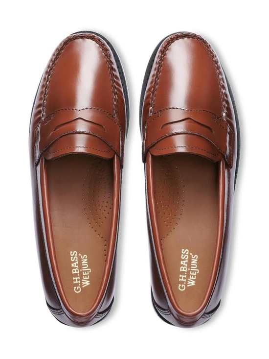 G.H. Bass & Co. Shoes - G.H. Bass Women’s Willa Flat Strap Weejuns Loafer in Cognac